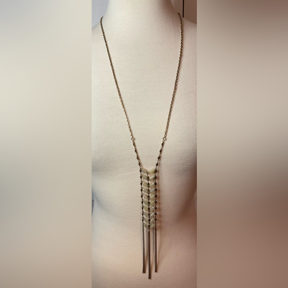 Bella Jack Gold Beaded Long Necklace Tassel‎ - Picture 4 of 6